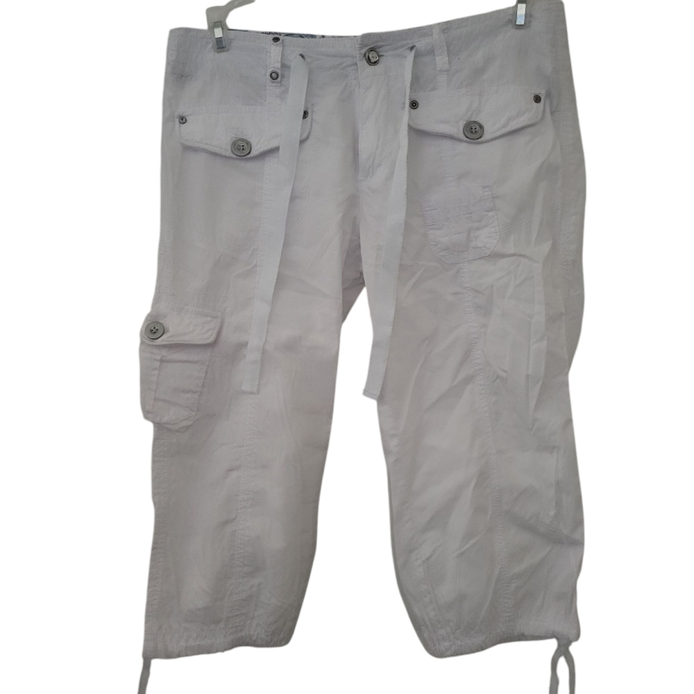 In Sync Capri Pants White Sz 34